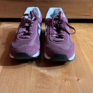 New Balance Women's Athletic Shoes in Burgundy and White